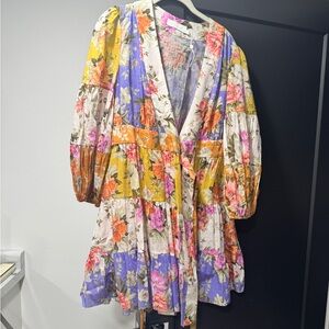 Zimmermann Floral Patchwork Midi Dress - Multicolor